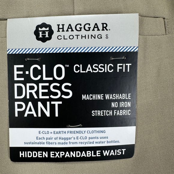 Haggar E-Clo Stria Pants Dress Mens 38X30 Beige Classic Fit Flex Waistband  NEW is available for purchase on au PAY Market - Imported Goods Online  Store Co.Ltd. | au PAY Market -